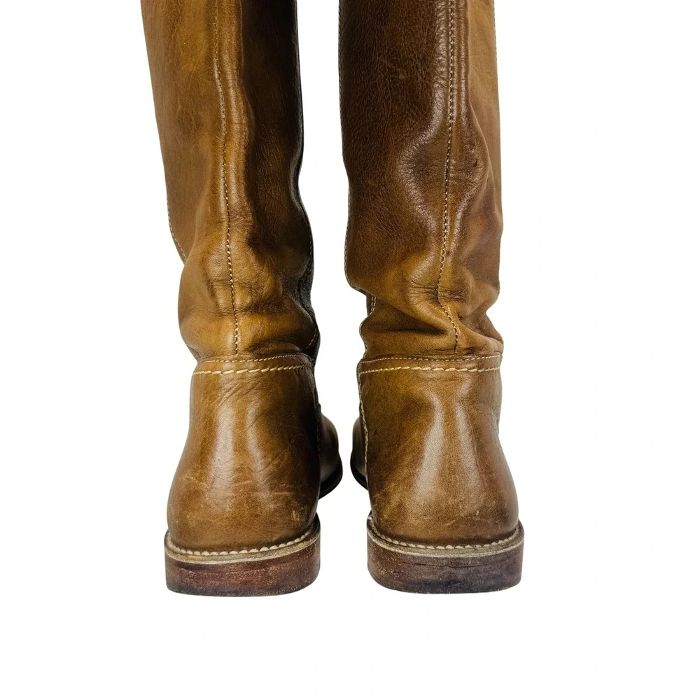 Frye Paige‎ Tall Riding Boots Women's 9.5B Tan Leather Classic Equestrian Chic